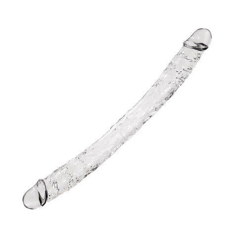 Прозорий двосторонній фаллоімітатор 40 см Alive Supreme Jelly Dildo для подвійного проникнення, TPE, водонепроникний SO-SO6031 фото