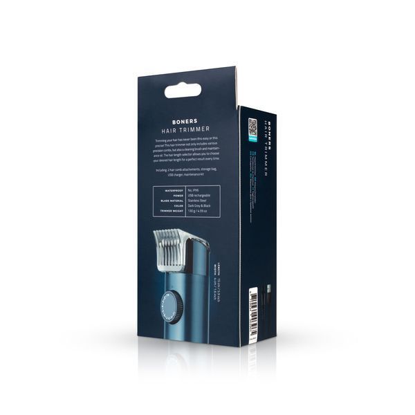 Беспроводной триммер для интимных зон Boners Hair Trimmer Shaver, 10 скоростей, 2 насадки, до 90 минут работы SO-SO8881 фото