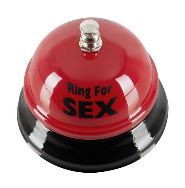 Настільний дзвінок "RING FOR SEX" бордовий - оригінальний подарунок для коханої людини, метал. B-ORI-772810 фото
