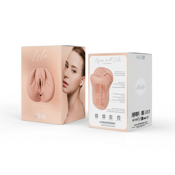 Мастурбатор Alive Lola Super Realistic з двома каналами, вагіна і попка, реалістичний TPE, 14,9&times;8,7 см SO-SX1285 фото