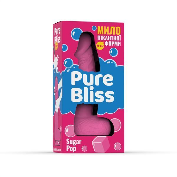 Ароматне мило у формі члена Pure Bliss Pink Sugar Pop 18 см - веселий подарунок для вечірки, жувальна гумка, з присоскою SO-SX3028 фото
