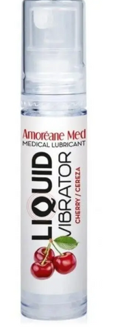 Стимулирующий лубрикант Amoreane Med Liquid Vibrator Вишня 10 мл - эффект увлажнения и вибрации B-PS60201 Cherry фото
