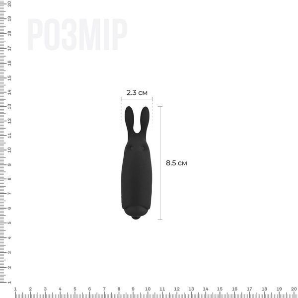 Міні-вібратор Adrien Lastic Pocket Vibe Rabbit Black з 10 режимами вібрації та вушками для кліторної стимуляції SO-AD33499 фото