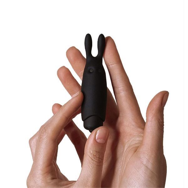 Міні-вібратор Adrien Lastic Pocket Vibe Rabbit Black з 10 режимами вібрації та вушками для кліторної стимуляції SO-AD33499 фото