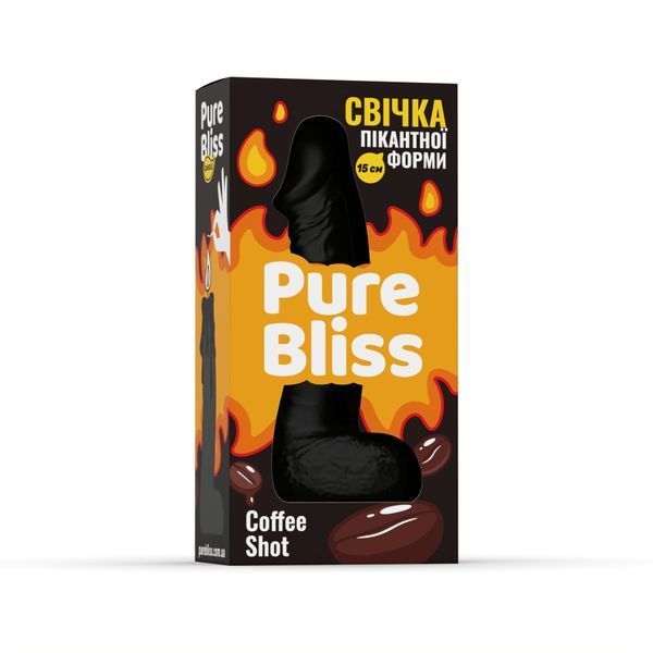 Ароматная свеча в форме члена Pure Bliss Black Coffee Shot, 15 см, для вечеринок и романтики SO-SX3031 фото