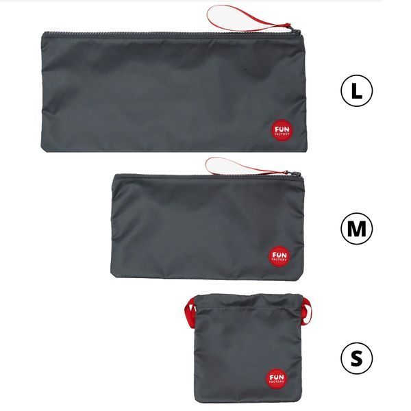 Сумка для секс-іграшок Fun Factory TOYBAG S, сіра, 14x14 см, стильний і практичний кисет SO-SX1009 фото