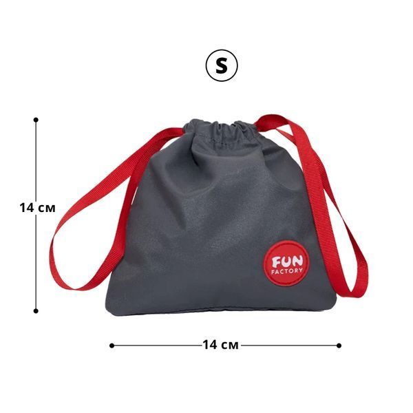 Сумка для секс-іграшок Fun Factory TOYBAG S, сіра, 14x14 см, стильний і практичний кисет SO-SX1009 фото