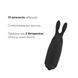 Міні-вібратор Adrien Lastic Pocket Vibe Rabbit Black з 10 режимами вібрації та вушками для кліторної стимуляції SO-AD33499 фото 3