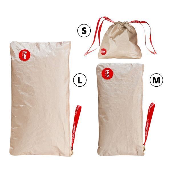 Сумка для секс-игрушек Fun Factory TOYBAG M золотистая на молнии 25x12 см SO-SX1011 фото