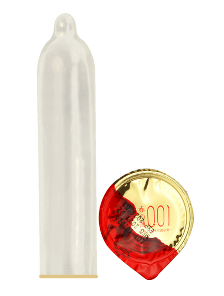 Презервативи OLO RedGold з гіалуроновою змазкою та пролонгуючим ефектом, 1шт B-G101101-1 фото