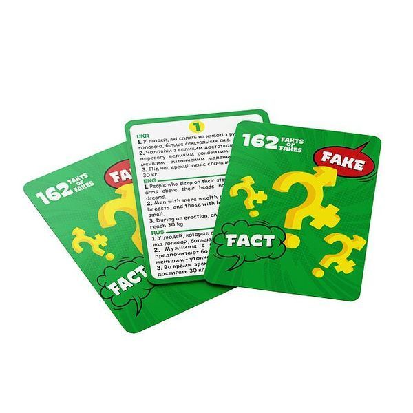 Эротическая игра для пар &laquo;162 Fakts or Fakes&raquo; - интересные факты о сексе и необычных законах, 54 карты, Sunset Games SO-SO5889 фото
