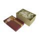 Подарункова коробка з бантом бордово-золота, L, 29,5x22,5x13 см, щільний картон, наповнювач деревна шерсть SO-SO8908 фото 1