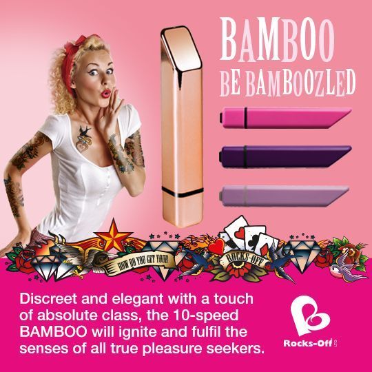 Міні-вібратор Rocks Off Bamboo Rose Gold, 10 режимів, водонепроникний, 10 см SO-10BBRB фото