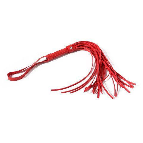 Плеть Flogger Art of Sex, Красная, экокожа, БДСМ аксессуар для страстных игр SO-SX2357 фото
