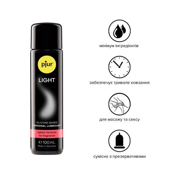 Силиконовая смазка pjur Light 100 мл 2 в 1 для секса и массажа, легкая текстура, для новичков SO-PJ10210 фото