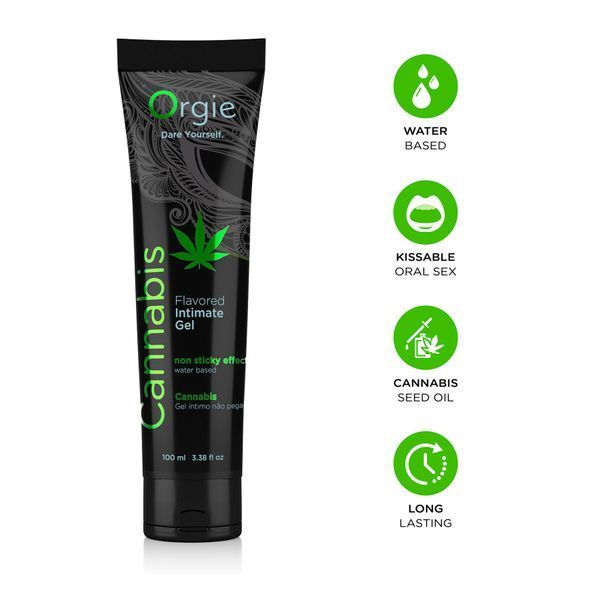 Лубрикант на водній основі Orgie Lube Tube Cannabis 100 мл їстівний з олією коноплі для орального сексу SO-SX1511 фото