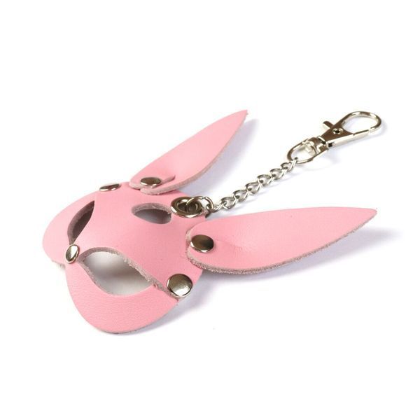Брелок на карабине Art of Sex Bunny из натуральной кожи, розовый БДСМ аксессуар для ключей SO-SO8319 фото