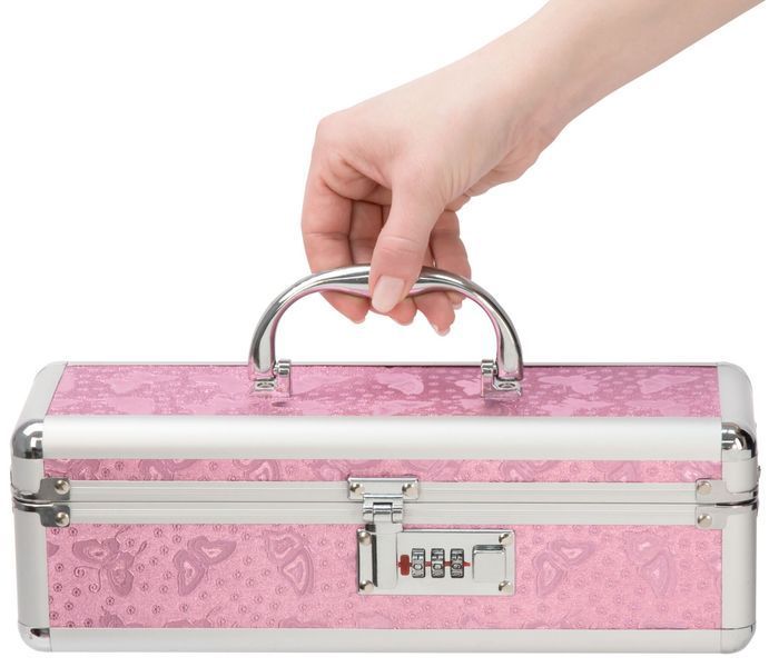 Кейс для зберігання секс-іграшок BMS Factory The Toy Chest з кодовим замком, рожевий, вологозахисний 30.5 см SO-SO5563 фото