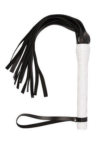 Флогер из натуральной кожи VIP Leather, белый, 35 см, удобная ручка B-IODU-280137 фото