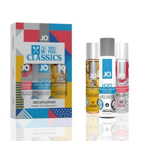 Набір інтимних змазок JO Tri-Me Triple Pack 3&times;30 мл: водна, силіконова та ананасова SO-SO2839 фото