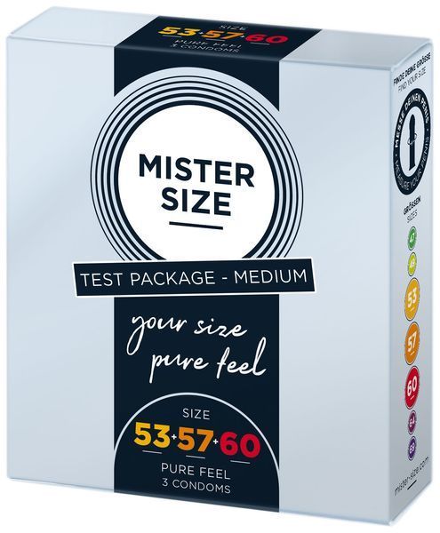 Набір презервативів Mister Size pure feel 53&ndash;57&ndash;60, 3 розміри, 0,05 мм, висока міцність SO-SO8040 фото