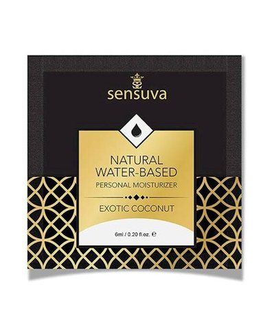 Лубрикант Sensuva Natural Water-Based Exotic Coconut 6 мл - водна змазка з ароматом кокоса, комфортне ковзання та зволоження. SO-SO5751 фото