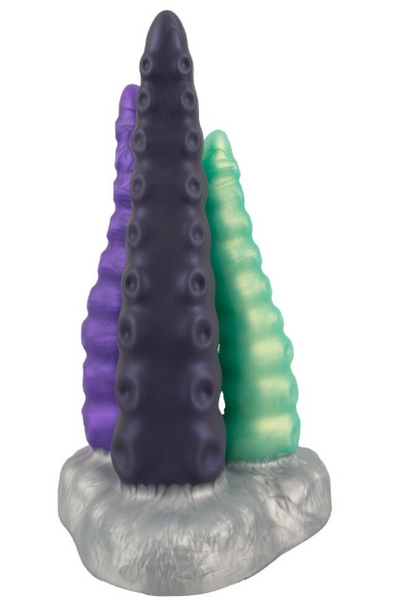 Фаллоімітатор Triple Tentacle з рідкого силікону, 3 рухомі щупальця, 22 см, для глибокого задоволення B-ORI-5004179 фото