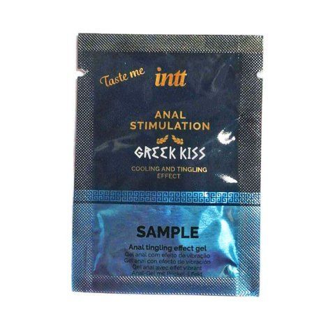 Гель для римінгу та анального сексу Intt Greek Kiss 2 мл &ndash; охолоджуючий м'ятний, з ефектом вібрації SO-SO9433 фото