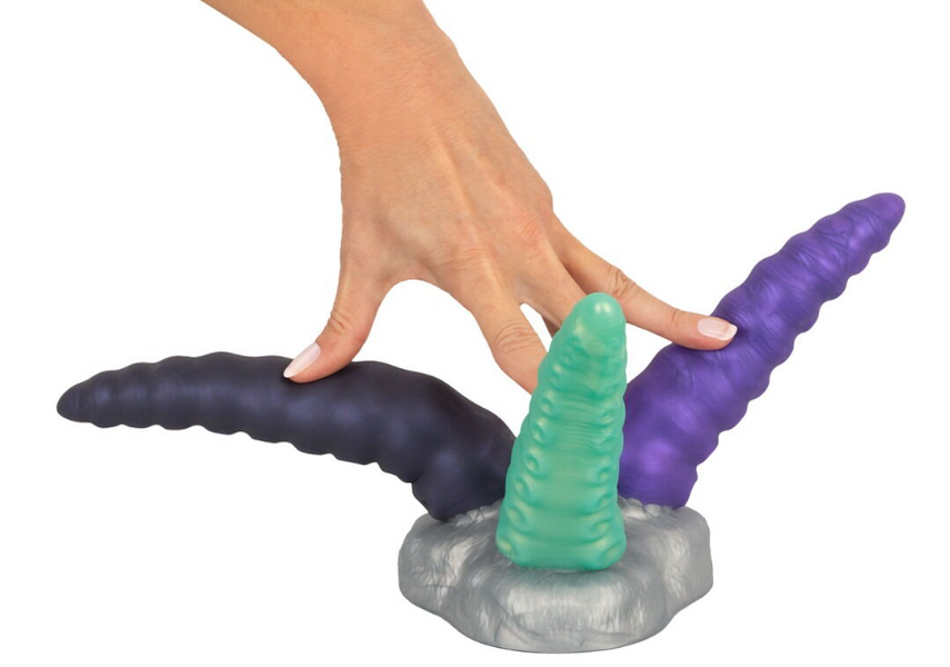 Фаллоімітатор Triple Tentacle з рідкого силікону, 3 рухомі щупальця, 22 см, для глибокого задоволення B-ORI-5004179 фото