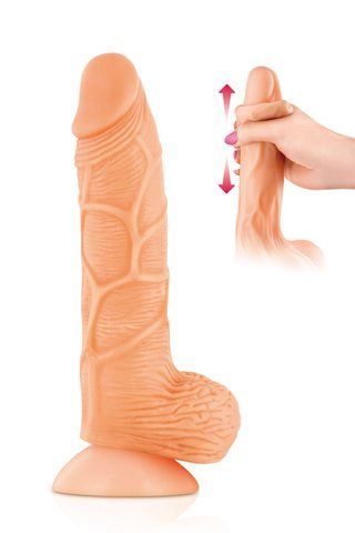 Фаллоімітатор з рухомою крайньою плоттю Real Body Real Brad, діаметр 4 см, TPE, 21 см SO-SO1889 фото