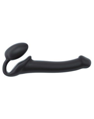 Безремінний страпон Strap-On-Me Black M, силіконовий, діаметр 3,3 см, водостійкий для пар SO-SO2711 фото