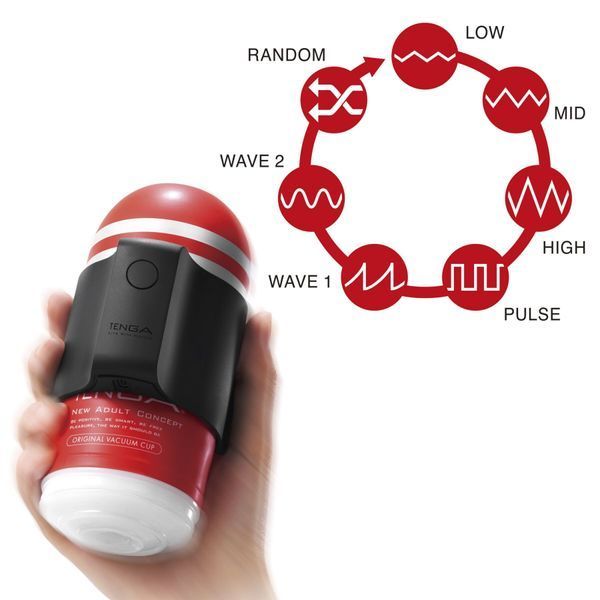 Вибронасадка Tenga CUP VIBRATOR с 7 режимами и 2 мастурбаторами в комплекте SO-SX2290 фото