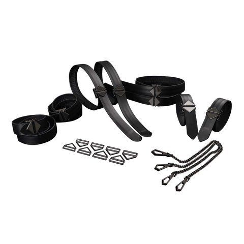 Набор из 8 ремней для связывания LOCKINK 8-Bondage-Straps, черные ремни для ограничения SO-SX0835 фото
