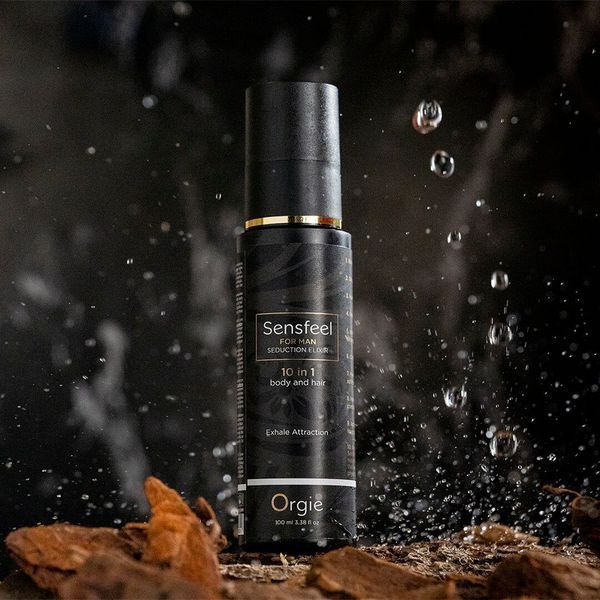 Лосьон с феромонами для тела и волос Orgie Sensfeel Seduction Elixir 10 в 1 для мужчин, 100 мл &ndash; увлажнение, защита от УФ, блеск волос SO-SX1541 фото