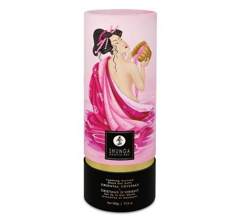 Пінна сіль для ванни Shunga Rose Petal з сіллю Мертвого моря, 500 г, натуральна ароматна ванна SO-SO6893 фото
