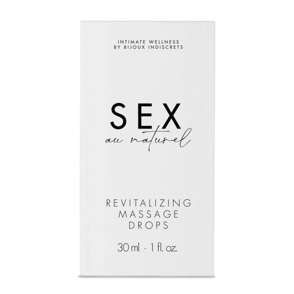 Відновлювальні краплі для інтимного масажу Bijoux Indiscrets Sex au Naturel, 30 мл &mdash; зволожуючий і заспокійливий лубрикант на водній основі SO-SO6632 фото