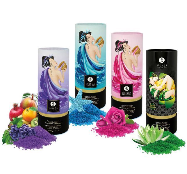 Пінна сіль для ванни Shunga Rose Petal з сіллю Мертвого моря, 500 г, натуральна ароматна ванна SO-SO6893 фото