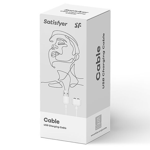 Зарядка Satisfyer USB для игрушек, магнитный кабель, белый, 0,5 А, 12 мес гарантии SO-SO2868 фото