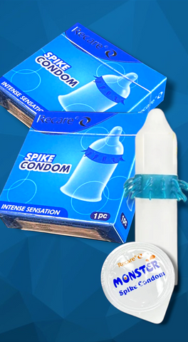 Презервативи Recare Spike Condon з усиками, 1 шт, латекс, веселі кольори B-RSC-2222 фото