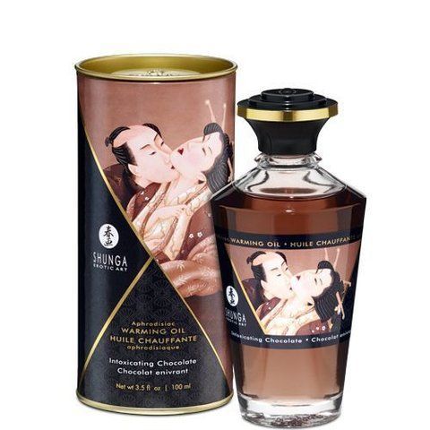 Розігріваюче масло Shunga Aphrodisiac "П'янкий Шоколад" 100 мл без цукру для ерогенних зон SO-SO2498 фото