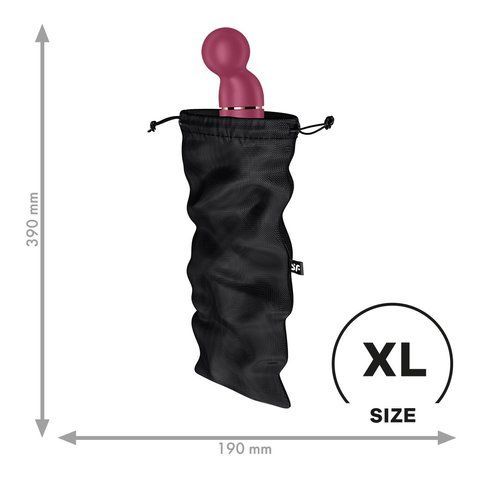 Мішечок для секс-іграшок Satisfyer Treasure Bag XL чорний, місткий на шнурку SO-SX0552 фото