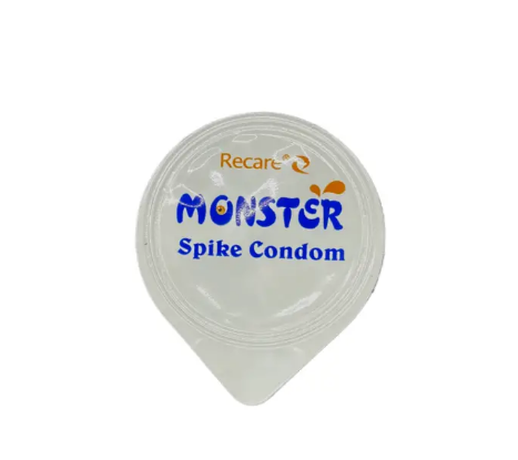 Презерватив Recare MONSTER Green+Red Wink с усиками, 1шт - максимальное удовольствие. B-RM-555 фото