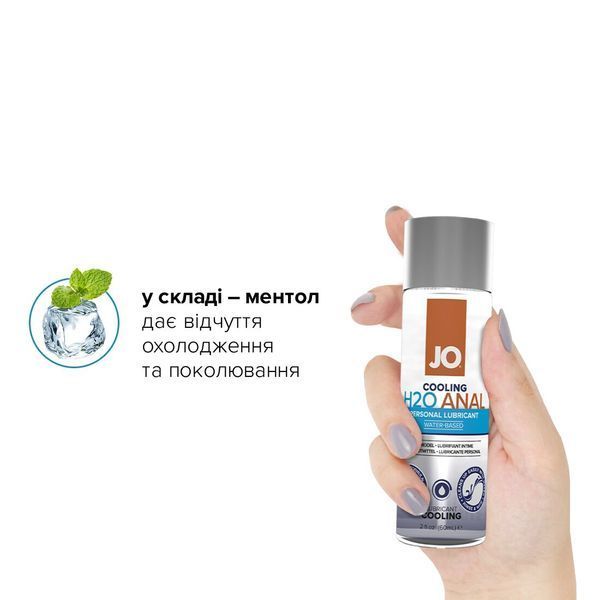 Анальна змазка JO ANAL H2O Cooling 60 мл на водній основі з охолоджуючим ефектом SO-SO1458 фото