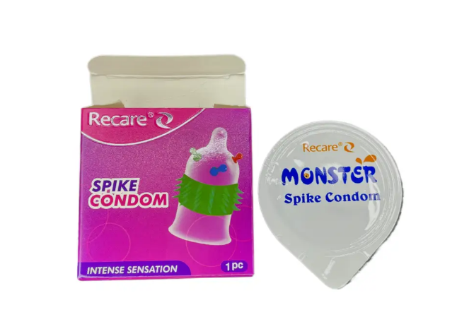 Презервативи Recare Spike Condon з усиками та кульками, 1 шт, латексні, кольорові B-RSC-2777 фото