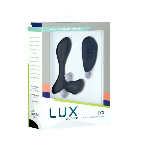 Вибромассажер простаты Lux Active LX3 с пультом ДУ, 7 режимов вибрации, силиконовый, 11 см SO-SO6836 фото