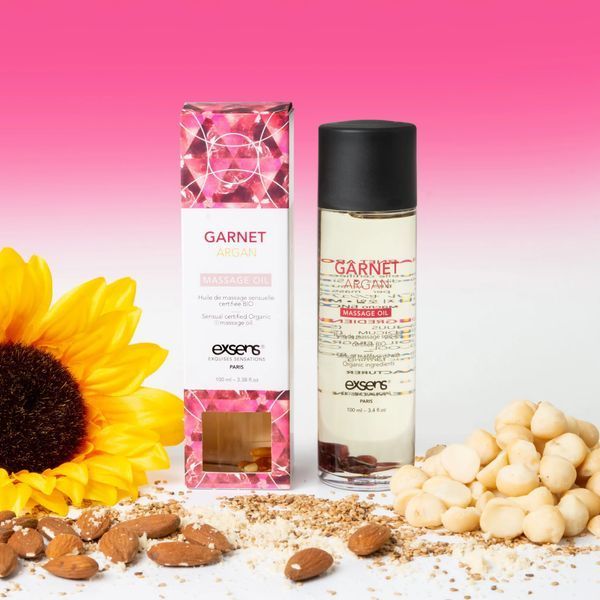 Масло для масажу Exsens Garnet Argan з гранатом, 100мл, натуральне для чуттєвого масажу SO-SO2370 фото