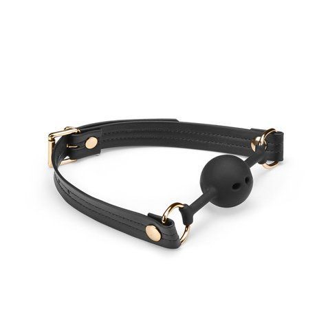 Кляп Liebe Seele Black Organosilicon Ball Gag для інтимних ігор, силіконовий, чорний SO-SO9483 фото