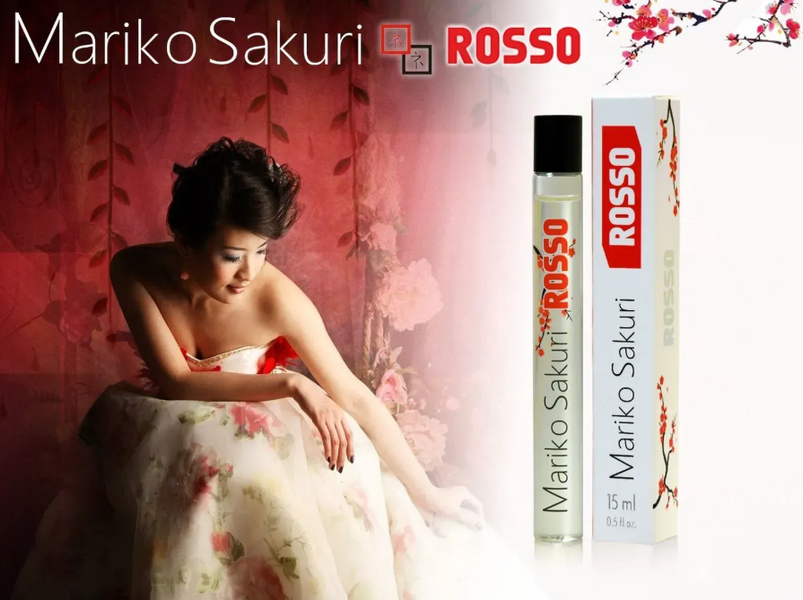 Парфуми з феромонами для жінок Mariko Sakuri ROSSO, 15 мл - свіжий квітковий аромат з фруктовими нотами та трояндою B-91400039 фото