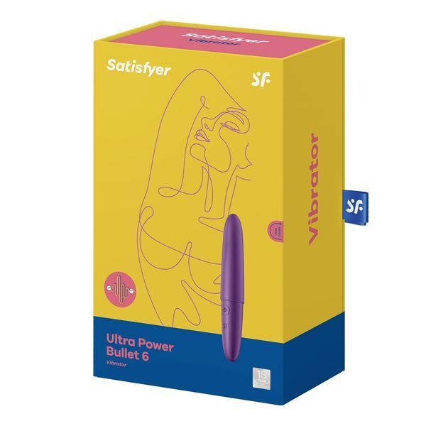 Минивибратор Satisfyer Ultra Power Bullet 6 Violet, 12 режимов вибрации, водостойкий, для стимуляции эрогенных зон SO-SO5433 фото