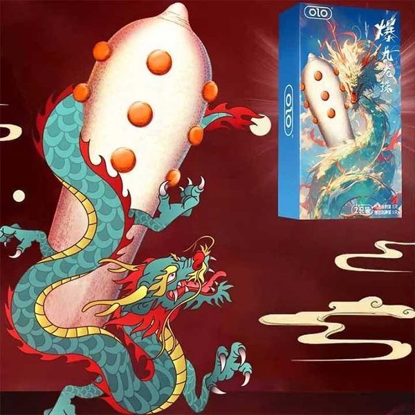 Презервативи OLO Nine Dragon з шипами та ультратонкі, 2 шт. для максимального задоволення MS-X00001108 фото